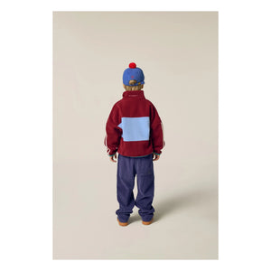 The Campamento - Renk bloklu sweatshirt | Bordo