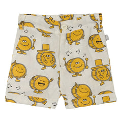 Stella McCartney Kids - Music Shorts Keten ve Organik Pamuk | Ivory