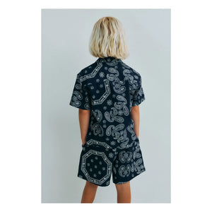 the new society - Bermuda Aster Bandana | Koyu Mavi