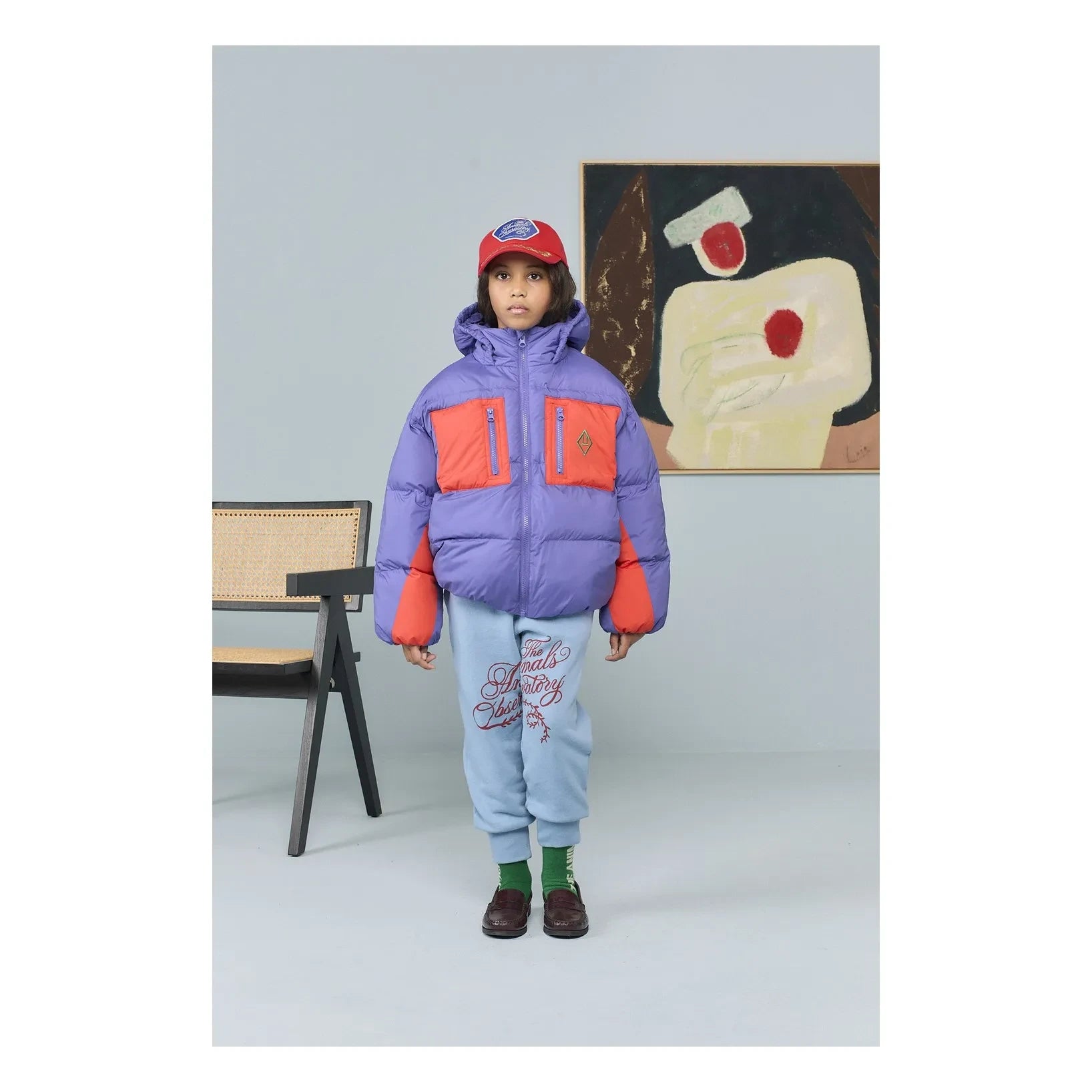 The Animals Observatory - Roadrunner Colorblock Geri Dönüştürülmüş Elyaf Ceket | Mor