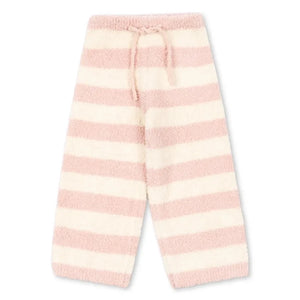 Konges Sløjd - Yumuşak Çizgili Polar Astarlı Pantolon | Pembe