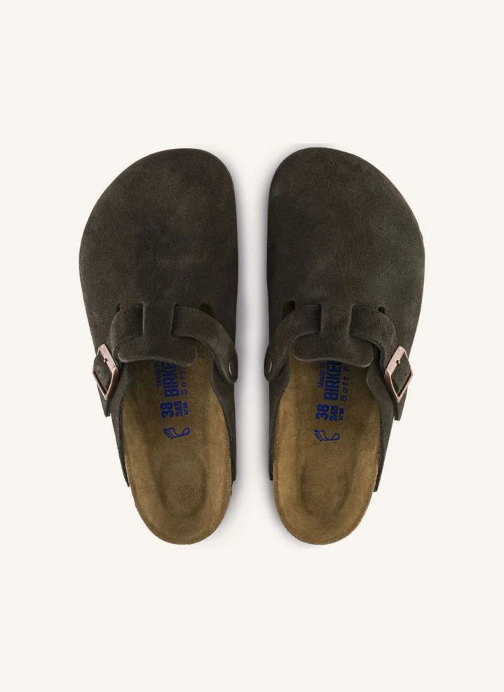 BIRKENSTOCK - شباشب بوسطن من الجلد المدبوغ - مجموعة البالغين | بني