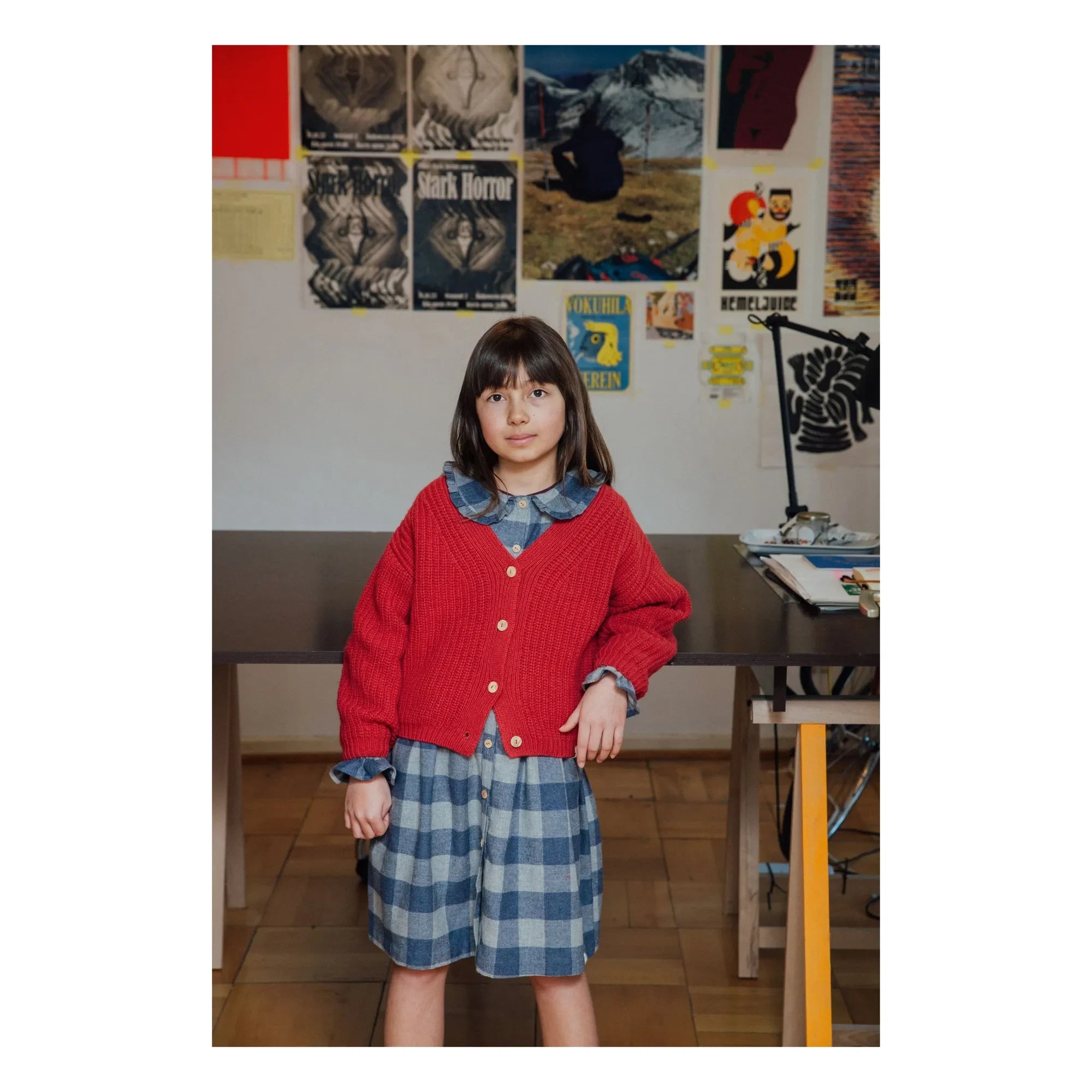 Matona - Carreaux Flanel Tencel Elbise | Mavi