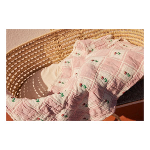 Bebe Organic - Bella Tulipes Organik Pamuklu Battaniye | Pembe