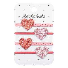 Rockahula Kids - 4’lü Parlak Kalp Toka Seti | Pembe