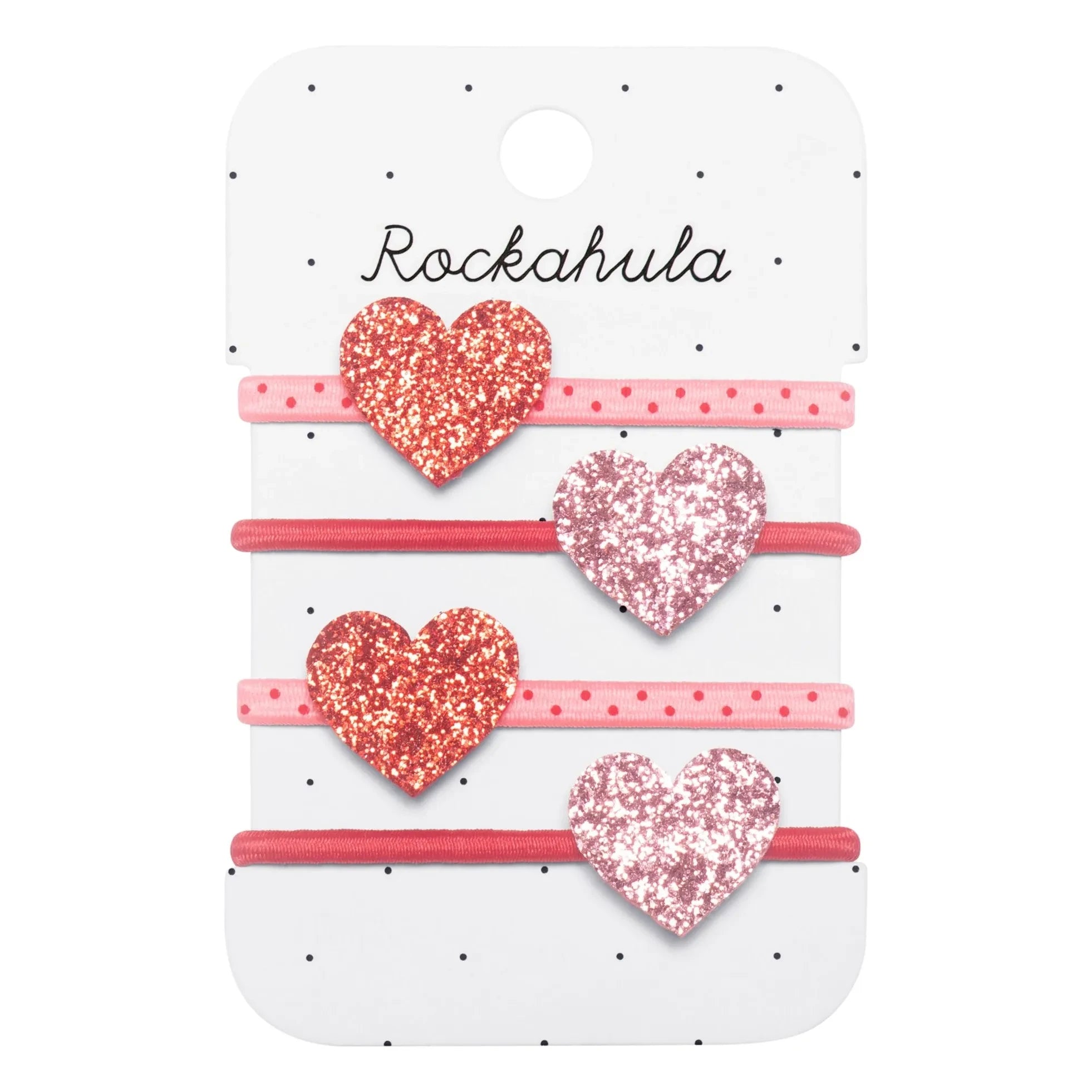 Rockahula Kids - 4’lü Parlak Kalp Toka Seti | Pembe
