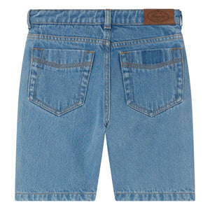 Bonpoint - Elvio Denim Bermuda Şort Organik Pamuk | Mavi