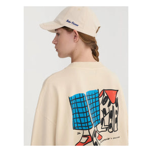 Bobo Choses - Dog Friends organik pamuk sweatshirt | Ekru