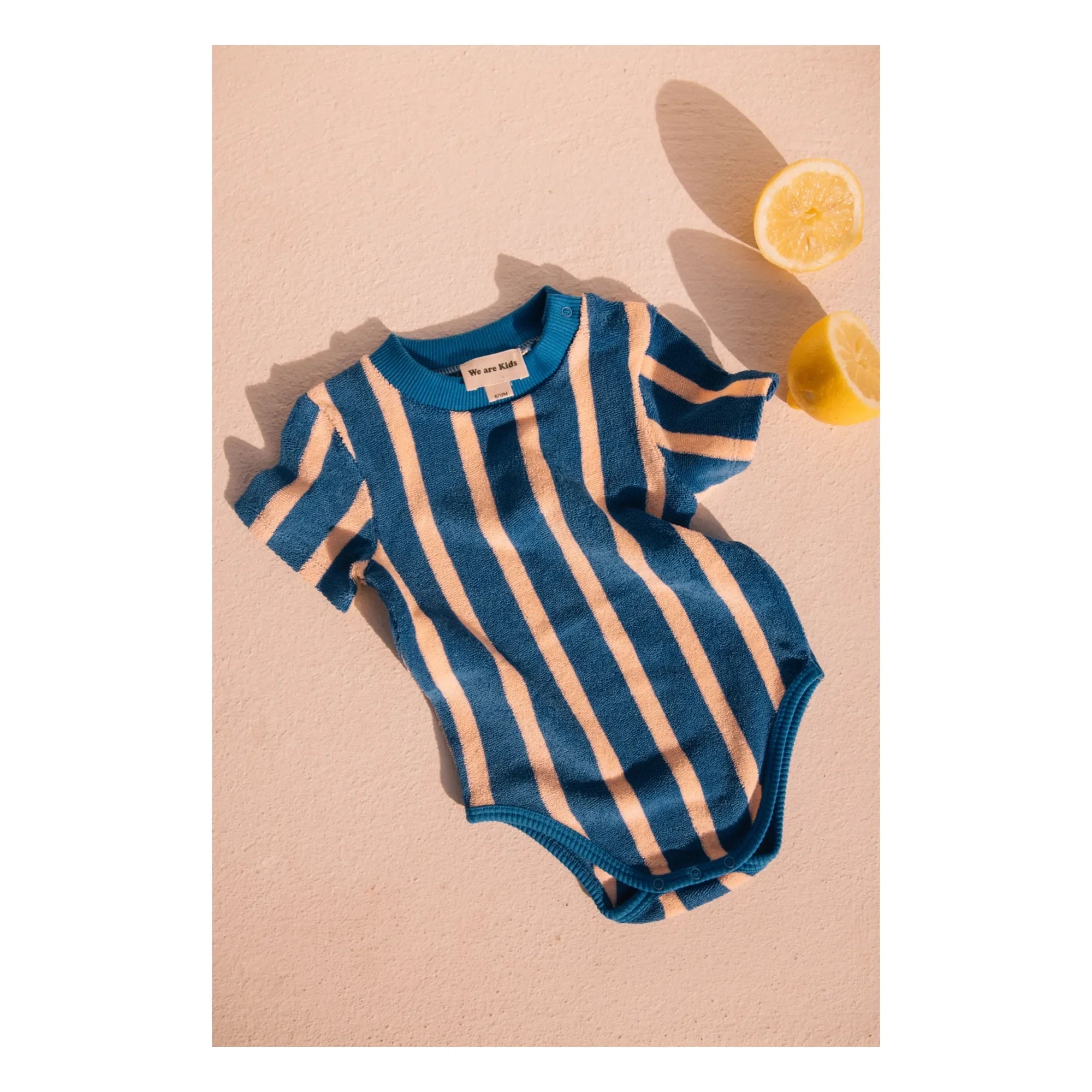 We Are Kids - Çizgili Organik Pamuk Tom Body | Mavi
