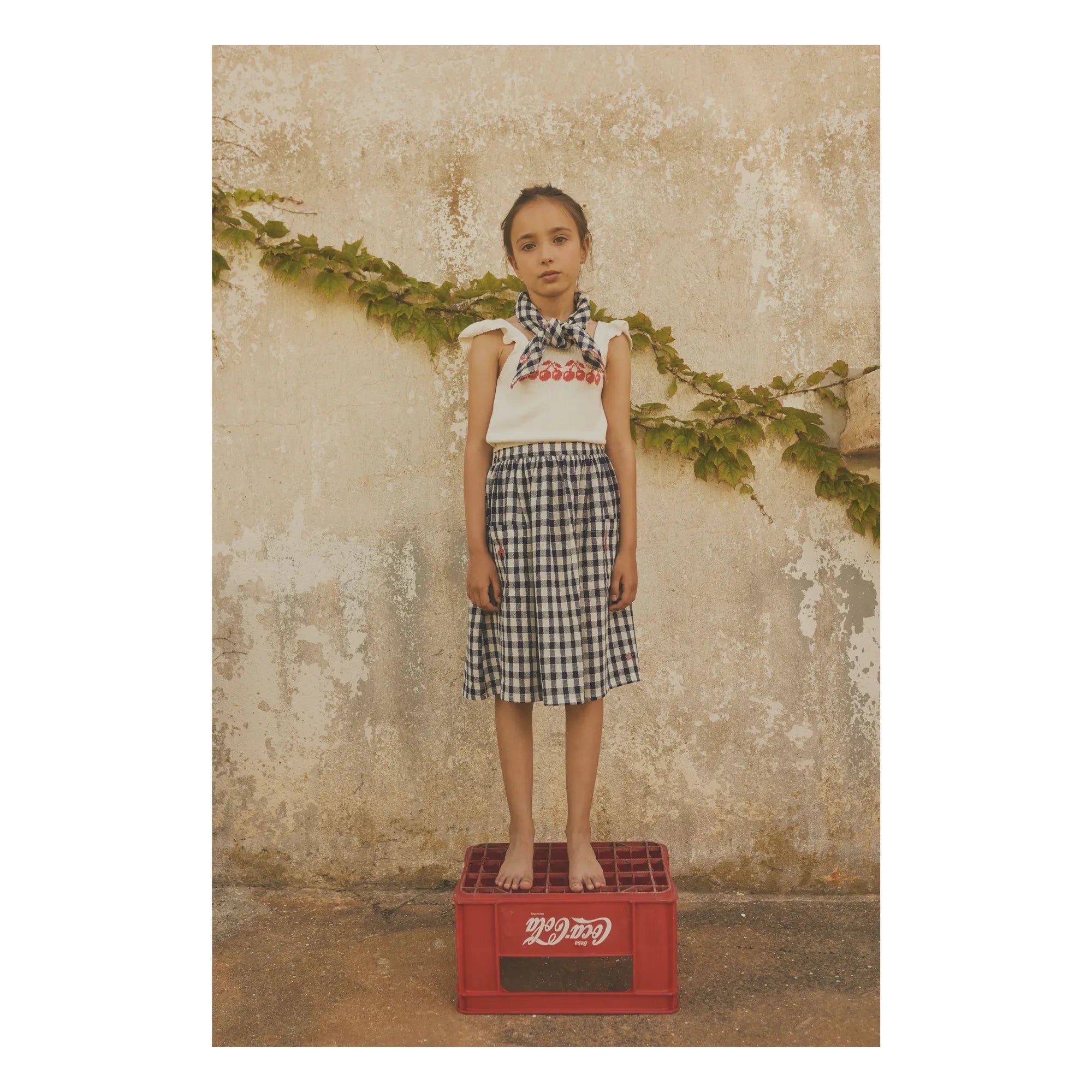 Tocoto Vintage - Kiraz Jakarlı Üst | Beyaz