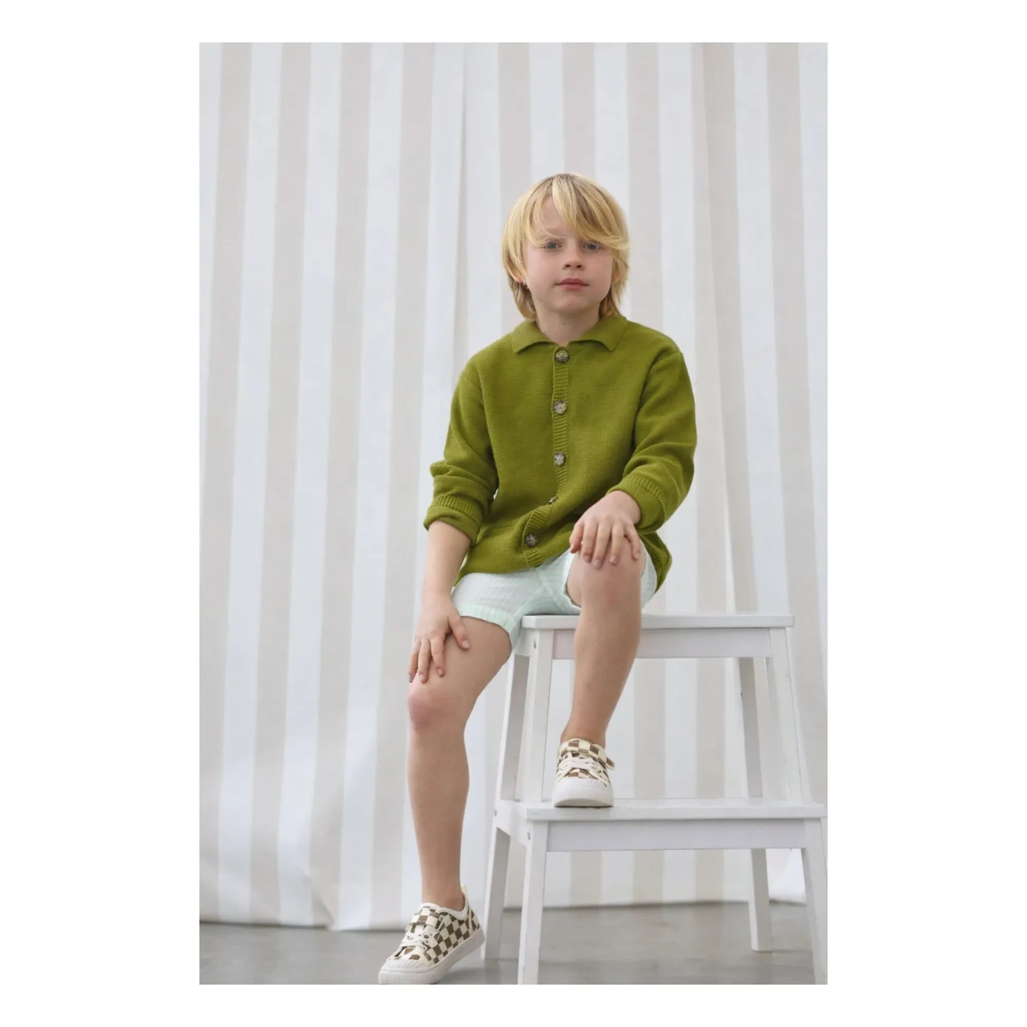 Lililotte - Cardigan Valentin Organik Pamuk | Zeytin