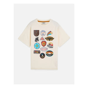 Scotch & Soda - Organik pamuklu T-shirt | Ekru