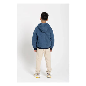 Hundred Pieces - Denim Mat Kapüşonlu Ceket | Denim mavi
