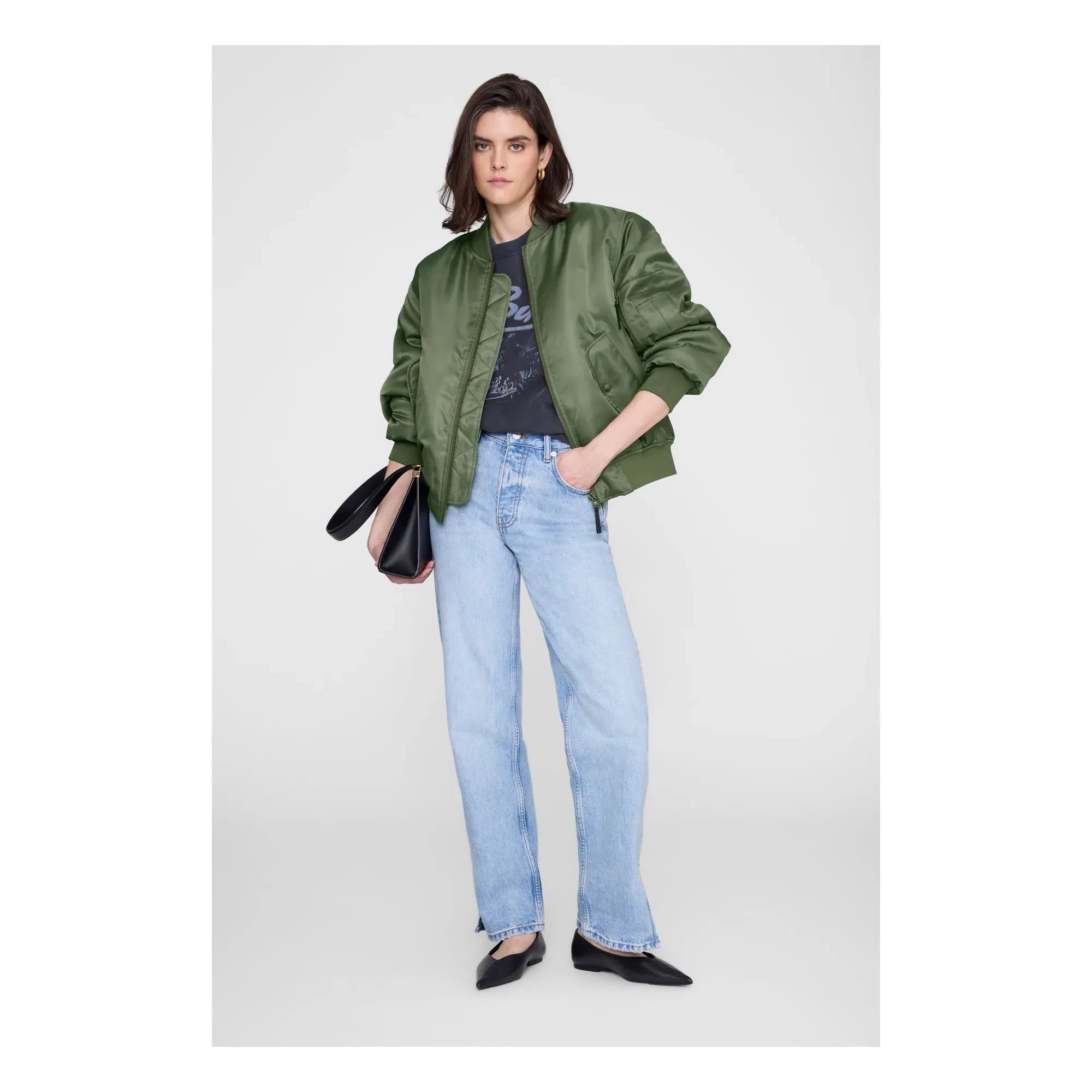 Anine Bing - Spencer sweatshirt | Yıkanmış Siyah