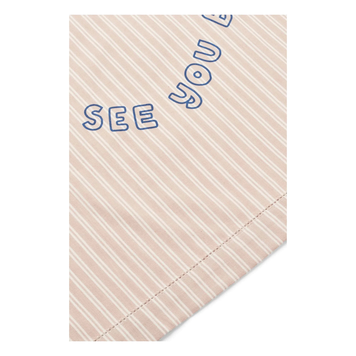Liewood - Organik pamuklu Paige plaj havlusu | Y/D çizgili Sorbet rose/Creme de la creme