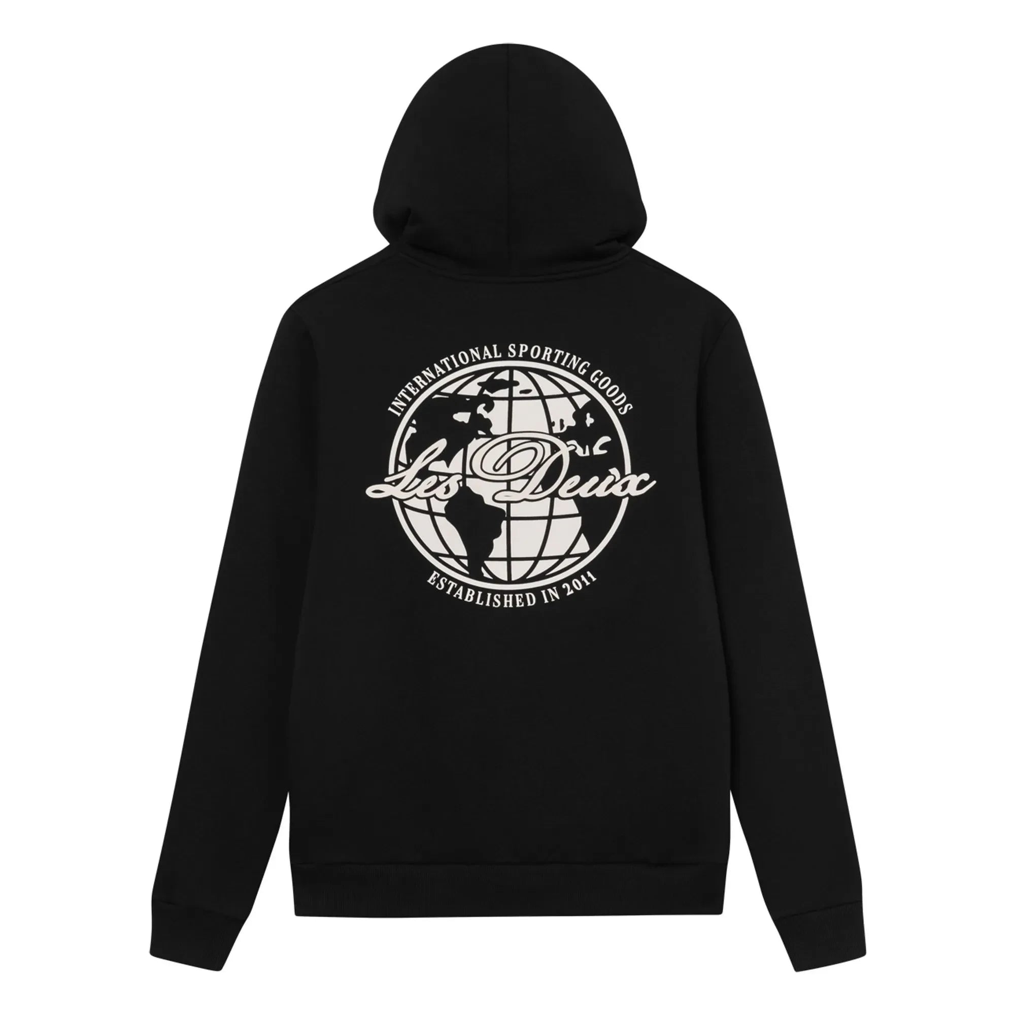 Les Deux - Ben Globe Pamuk Bio Hoodie | Koyu Siyah