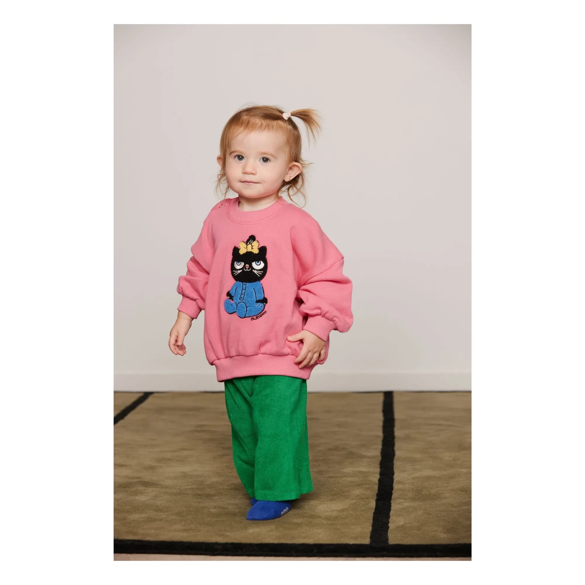 Mini Rodini - Sweat Cat Organik Pamuk | Pembe