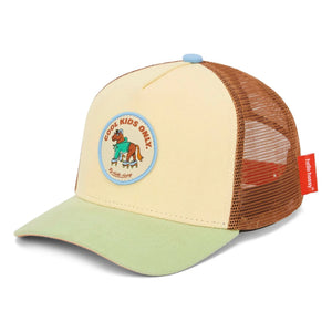 Hello Hossy - Trucker Rolling Pony Organik Pamuk Kavisli Siperlikli Şapka | Bej
