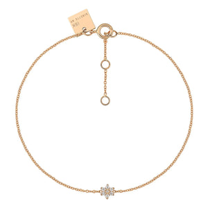 Ginette NY - Mini Diamond Star Bileklik | Pembe Altın