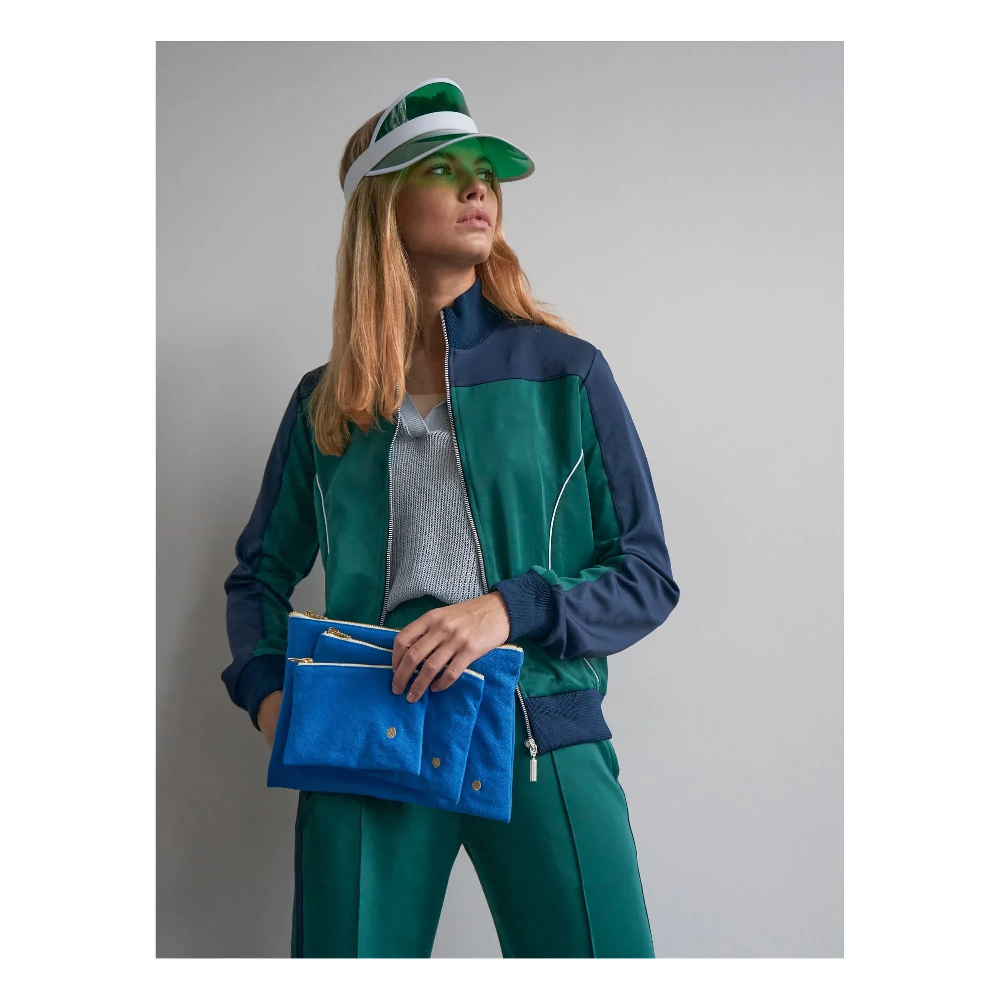 La cerise sur le gâteau - Iona clutch çanta | Elektrik mavisi