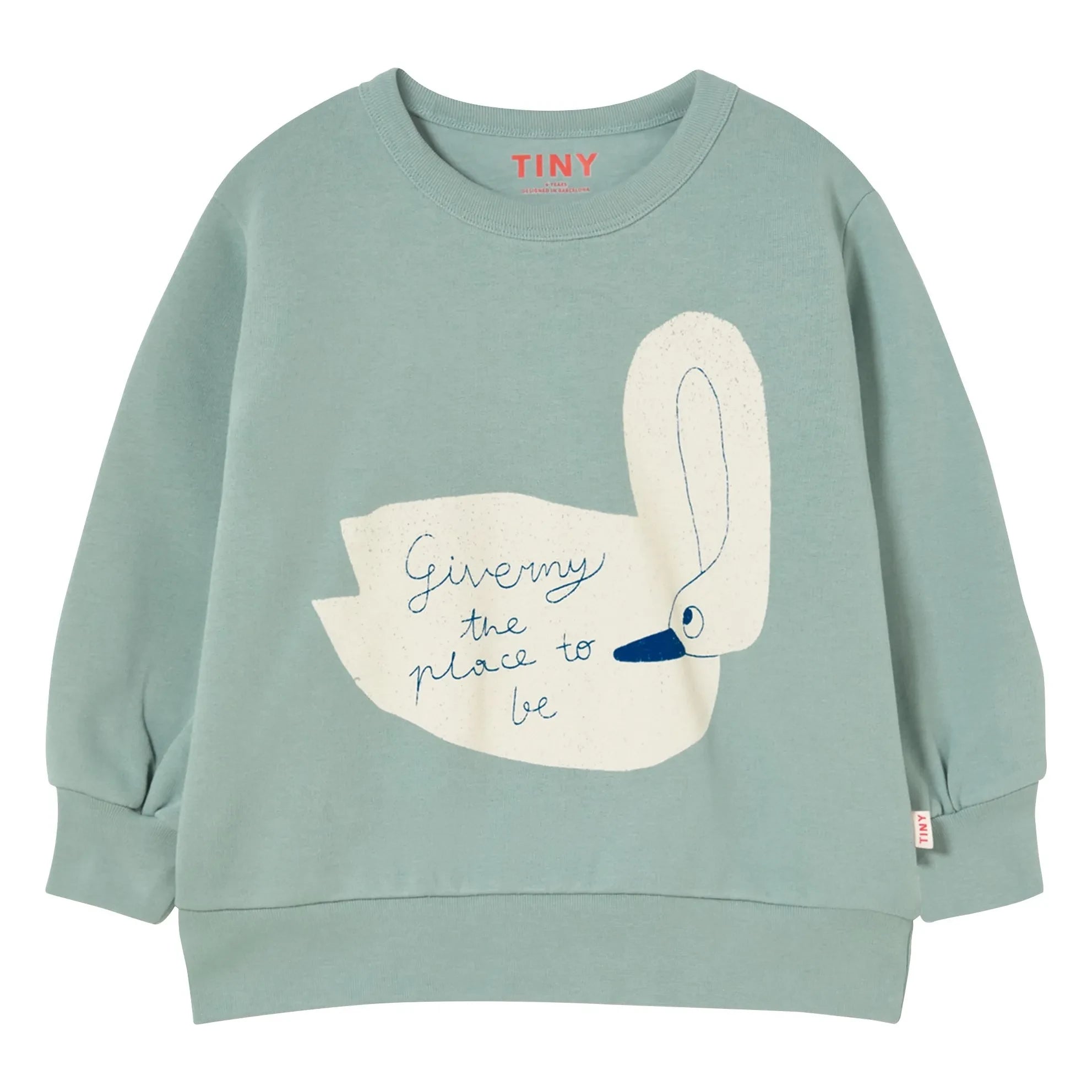 Tinycottons - Swan Sweat Organik Pamuk | Gri mavi