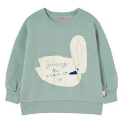 Tinycottons - Swan Sweat Organik Pamuk | Gri mavi