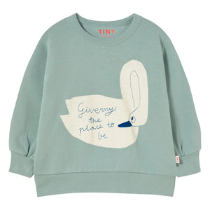 Tinycottons - Swan Sweat Organik Pamuk | Gri mavi