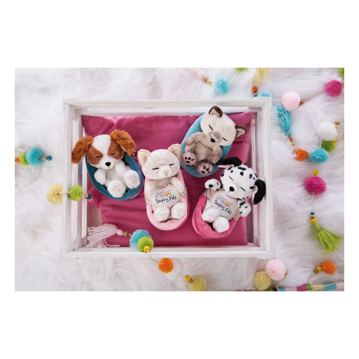 Nici - Leopar Kedi Peluş - Uyuyan Evcil Hayvanlar | Ecru