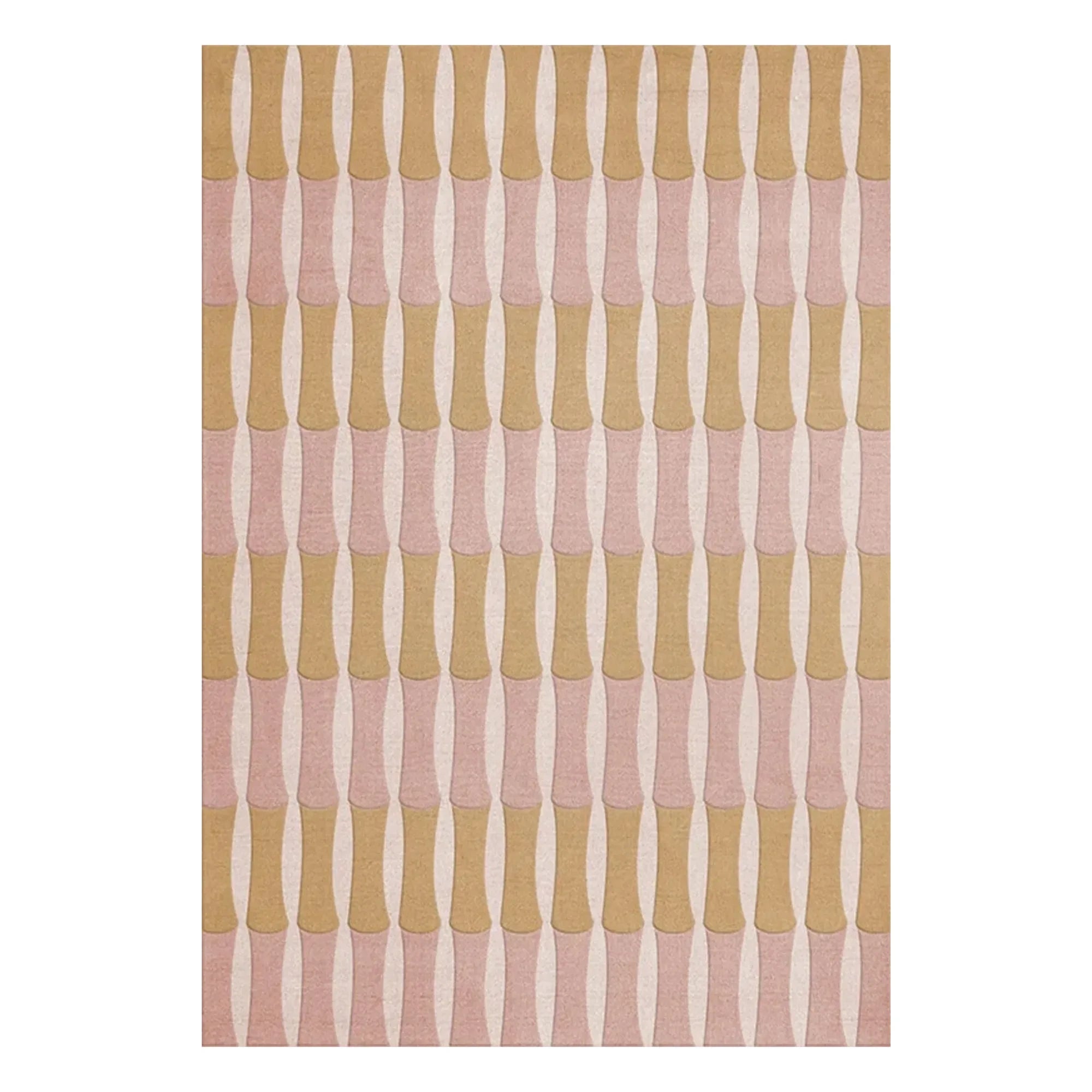 Layered - Bambu Ormanı yün halı, Alice Crawley | Pembe