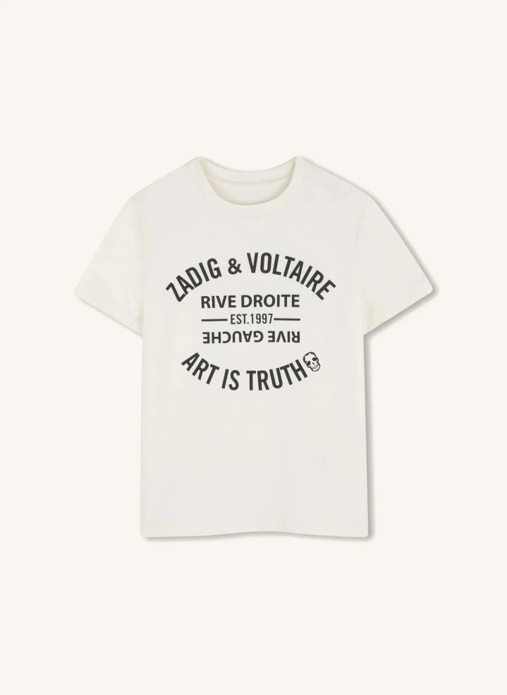 Zadig & Voltaire - Logo Tişört Art Is Truth Organik pamuk | Pembe