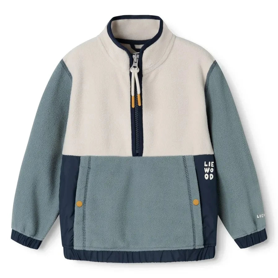 Liewood - Wynn Fleece Sweatshirt مصنوع من ألياف معاد تدويرها | أزرق