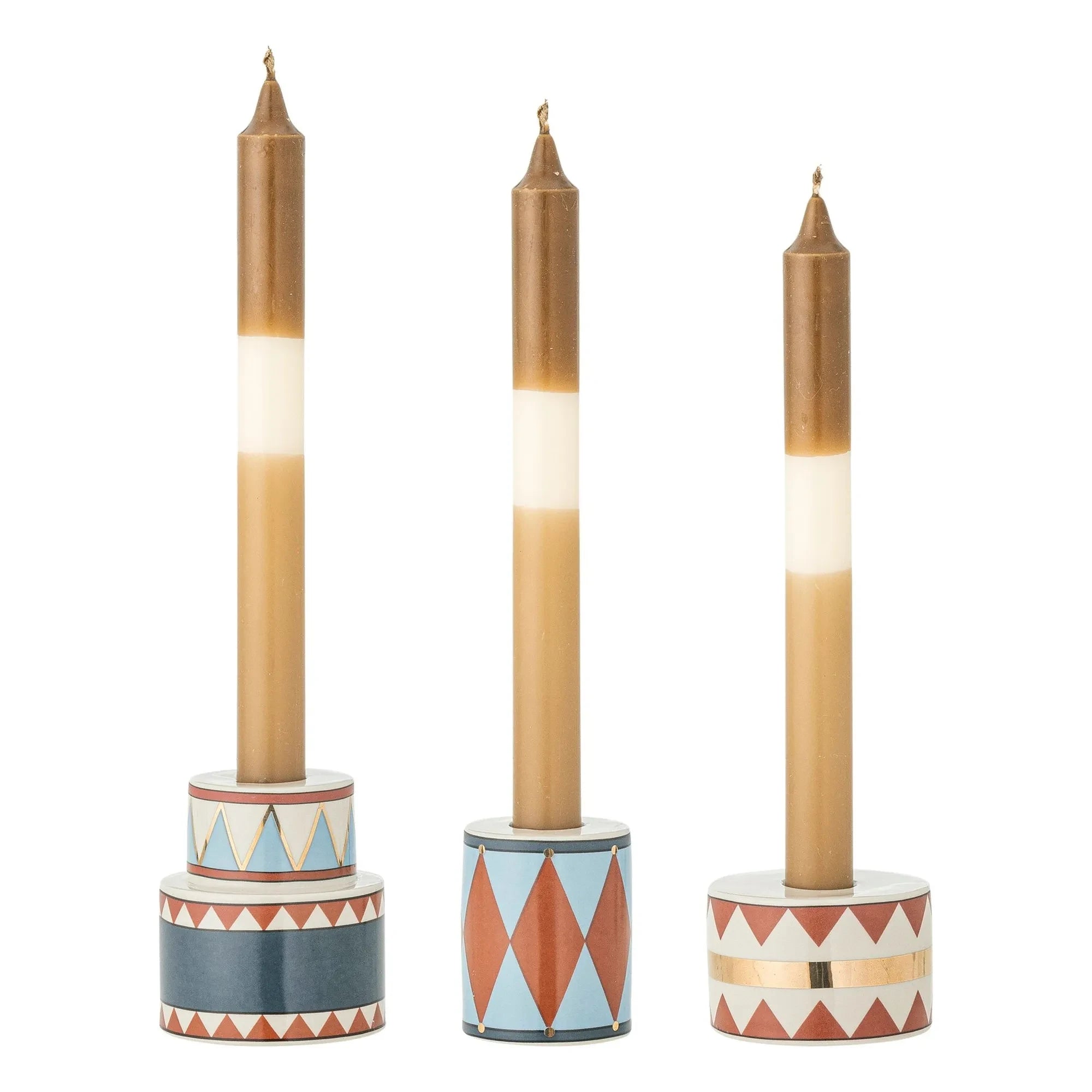 Bloomingville - Stoneware Bitja mumluklar - 3'lü Set | Çok Renkli
