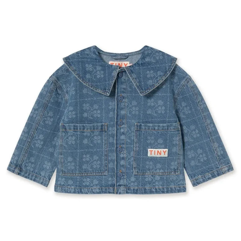Tinycottons - Çiçek Desenli Denim Ceket | Oats