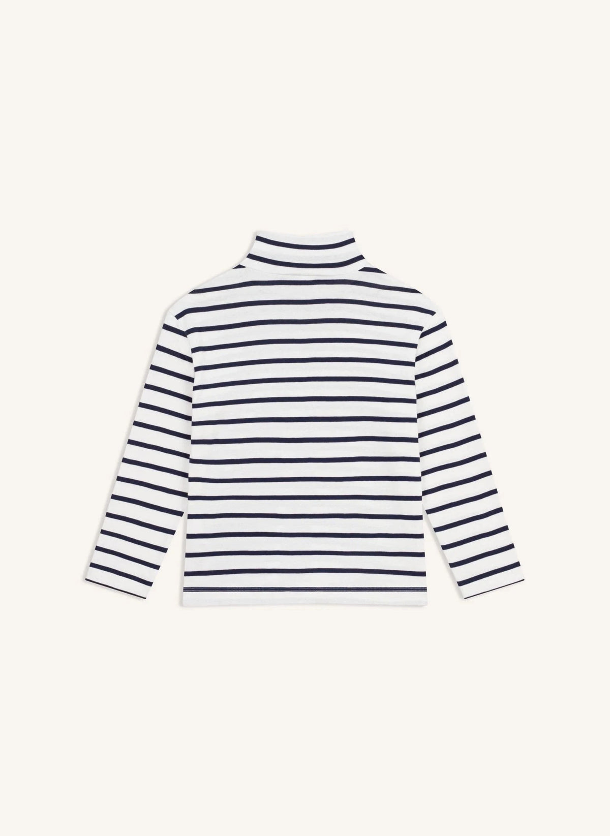Petit Bateau - Organik pamuklu çizgili balıkçı yaka | Beyaz