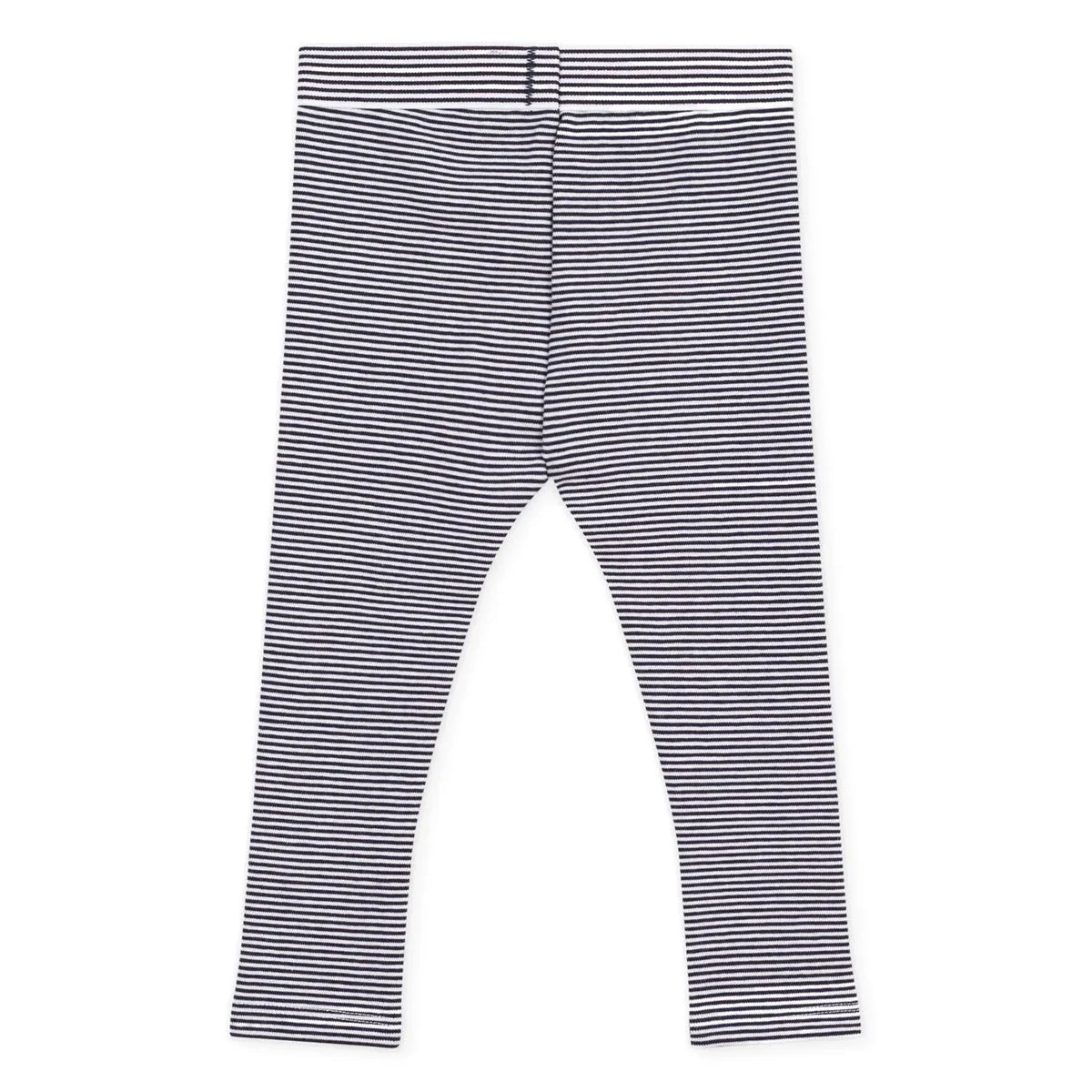 Petit Bateau - Çizgili Organik Pamuk Tayt | Lacivert