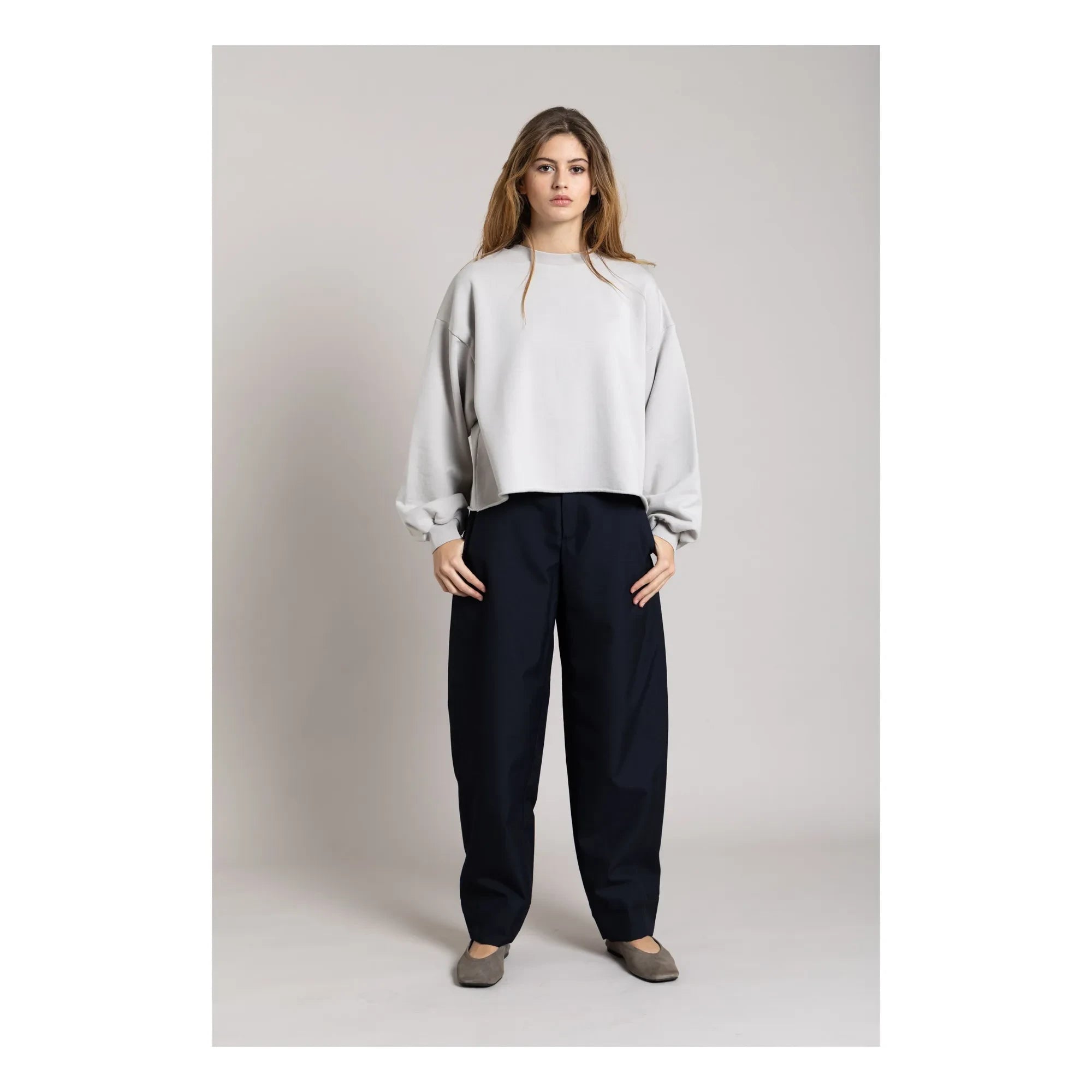 Smallable Woman - Bria organik pamuklu sweatshirt | İnci grisi