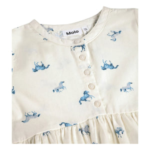 Molo - Rilla Horses Organik Pamuk Bluz | Beyaz