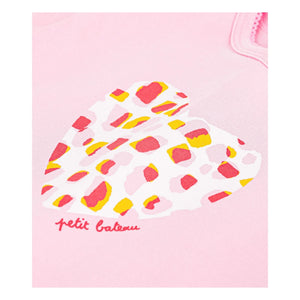 Petit Bateau - Organik Pamuk Bebek Kalp Tişört | Pembe