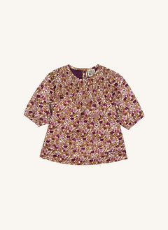 Bonton - Perle Fleurie Bebek Büzgülü Elbise | Karamel