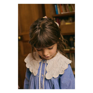 Louise Misha - Hyacinte organik pamuk elbise | Denim mavi