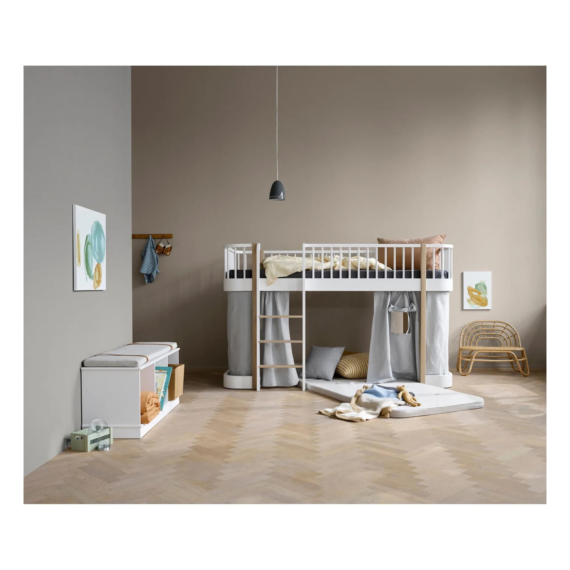 Oliver Furniture - Orijinal Ahşap Çatı Yatak 90x200 cm | Meşe
