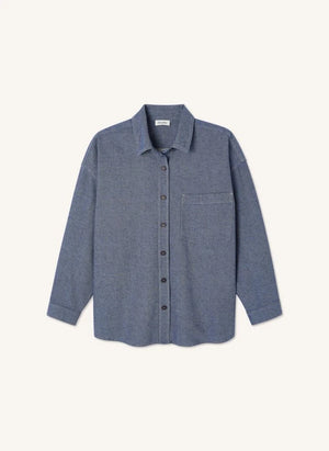 American Vintage - Lofway Pamuk Gömlek | Bleu stone