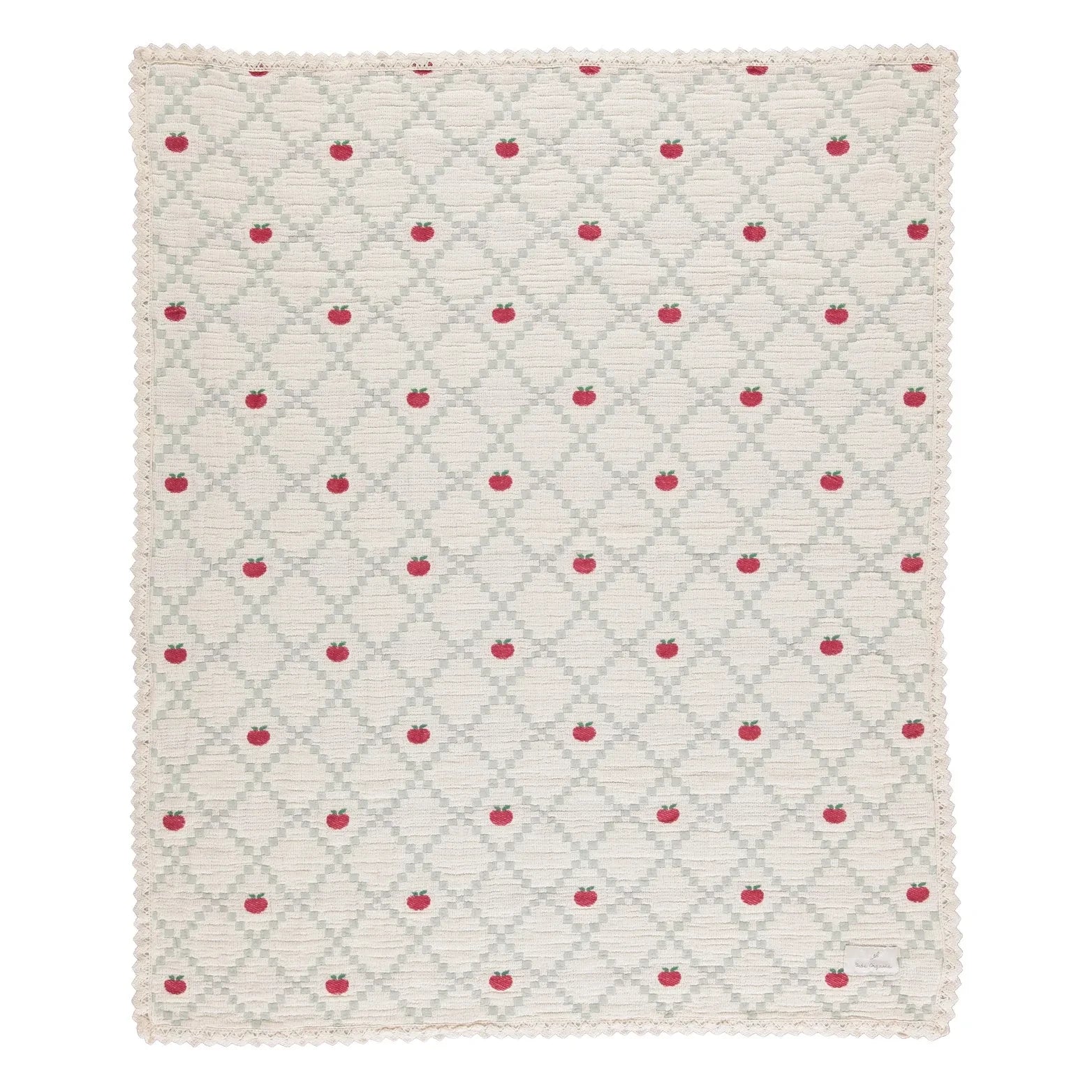 Bebe Organic - Organik Pamuklu Elma Patchwork Battaniye | Ecru