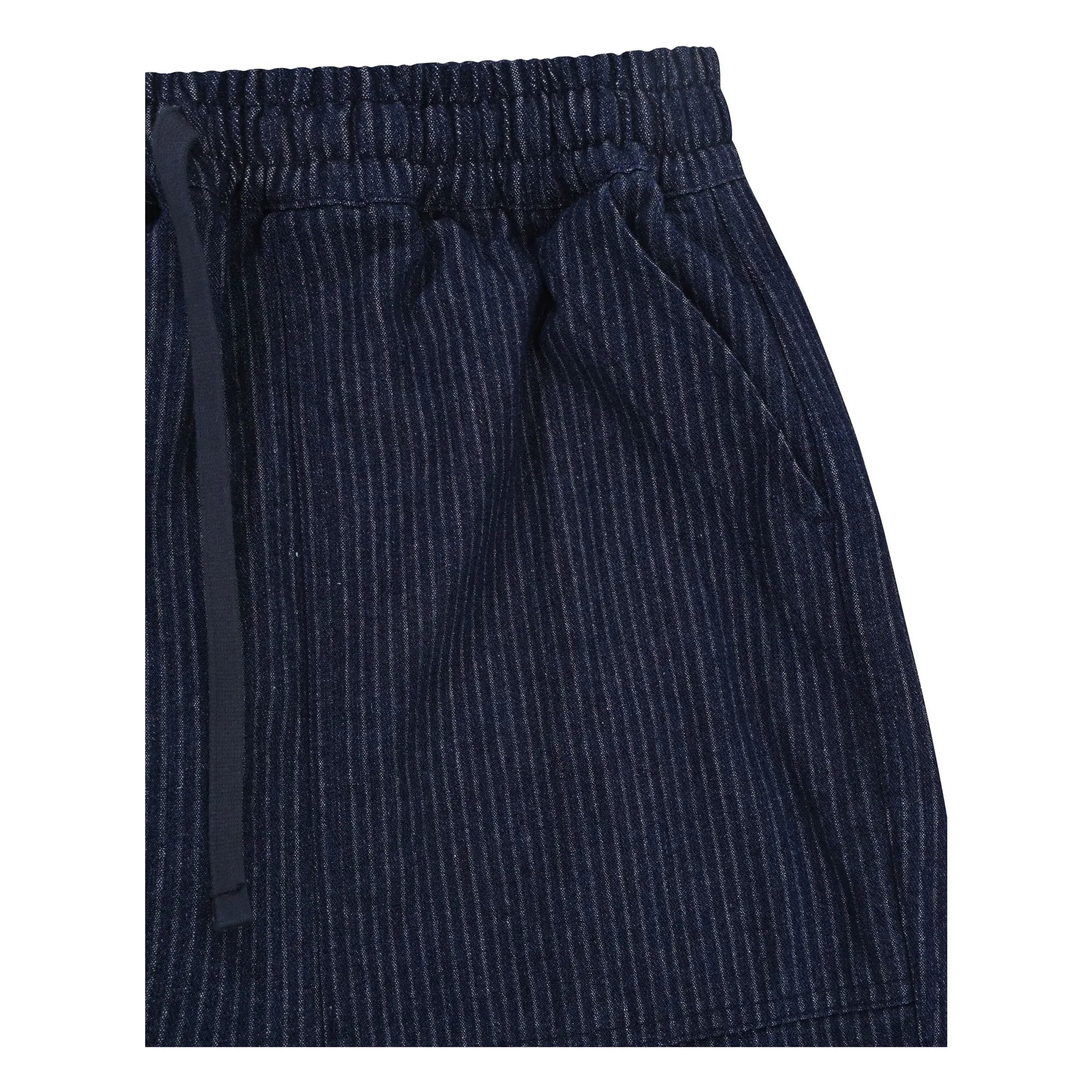 Kappy - Yorgun Denim Çizgili Pantolon | Indigo