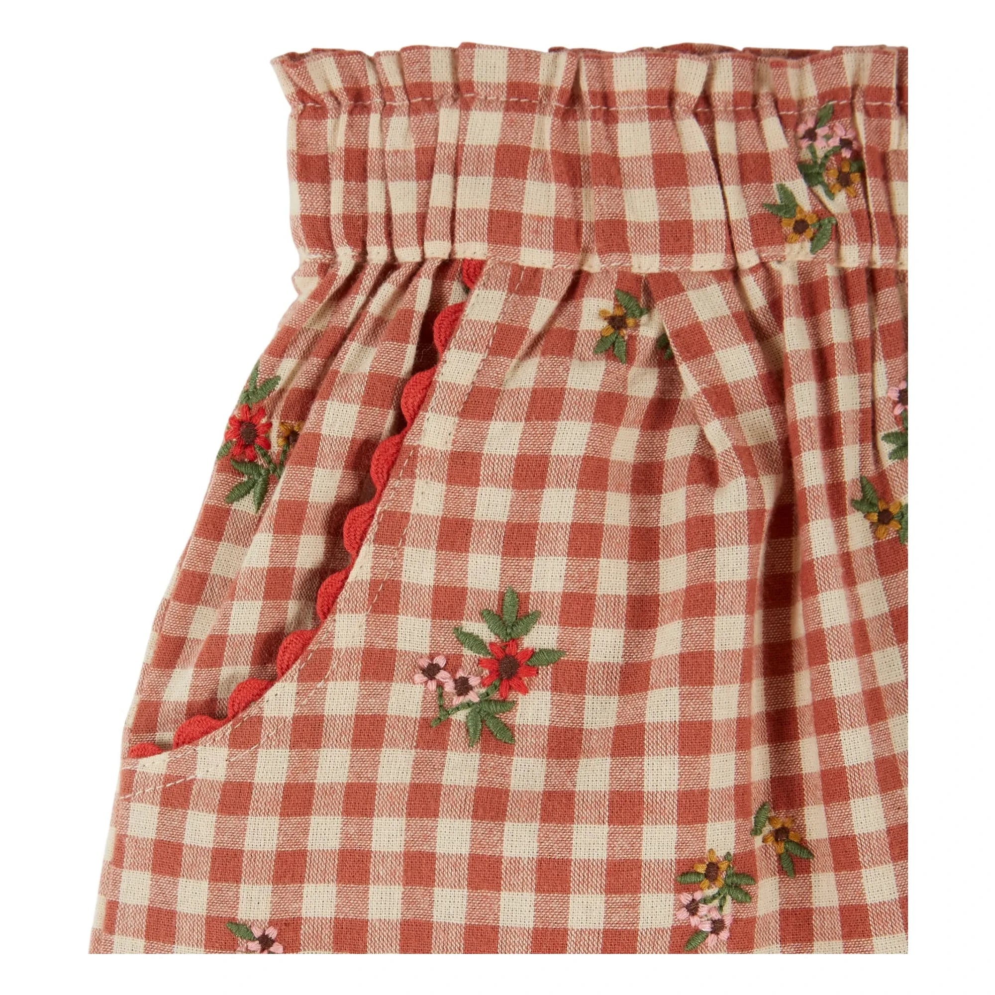 Emile et Ida - Kırmızı gingham pantolon