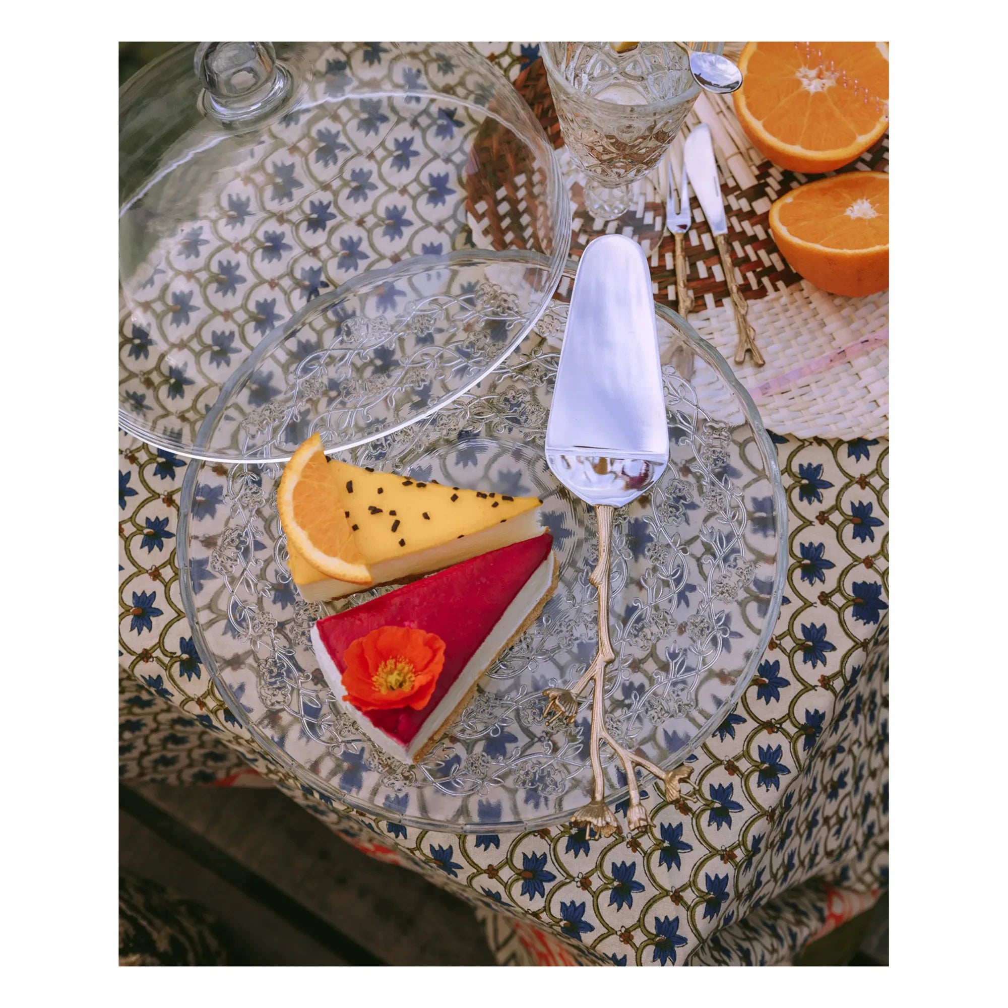 Doing Goods - Ava Blossom Tatlı Çatal Bıçak Takımı - 2'li | Gold