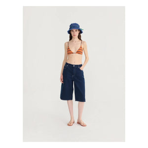 Bobo Choses - Denim Organik Pamuk Bermuda Şort | Mavi