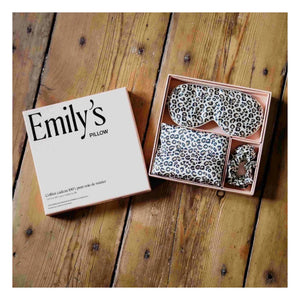 Emily's Pillow - Leopar Desenli Dut İpeği Uyku Seti