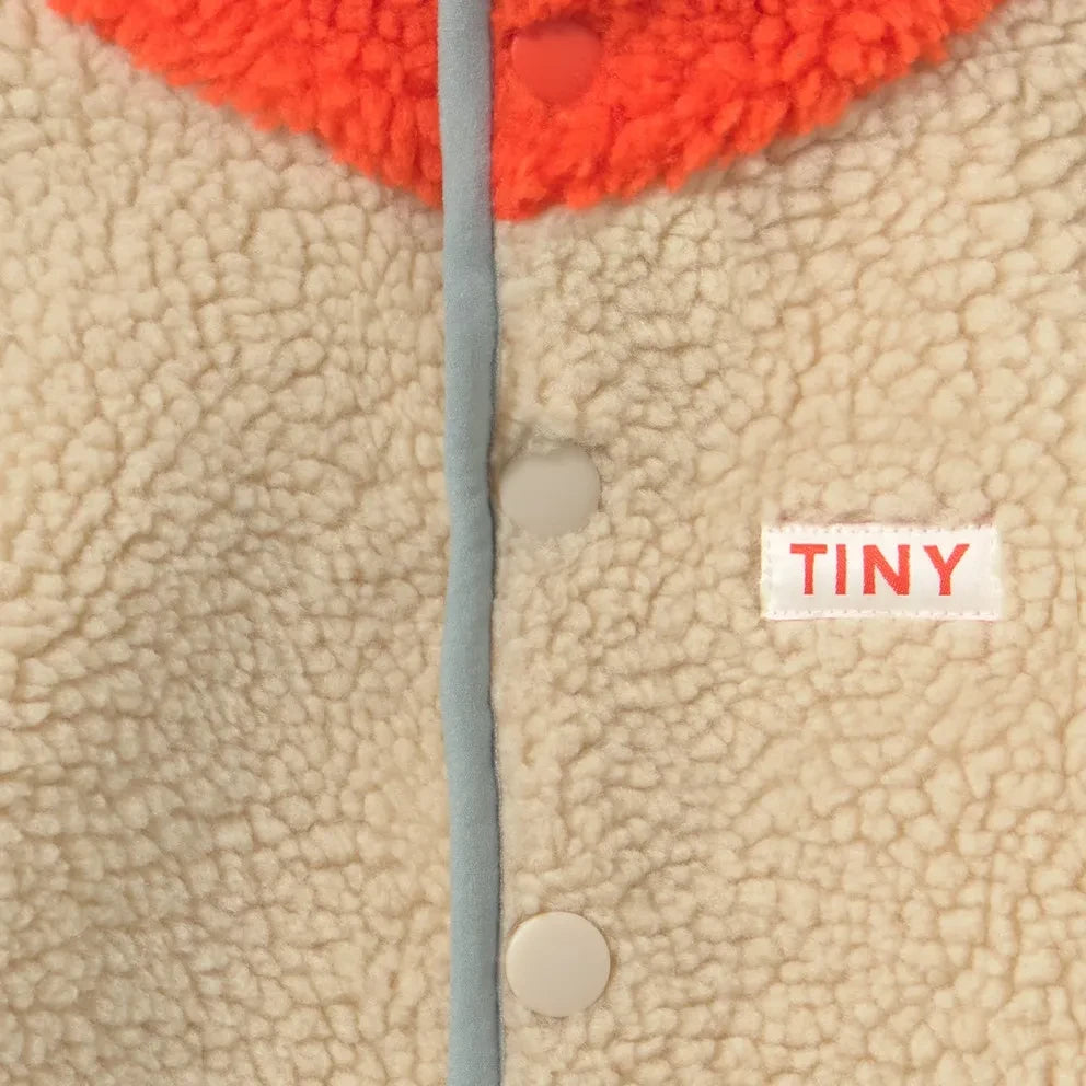 Tinycottons - Sherpa Stil Colorblock Pilot Ceket | Pembe