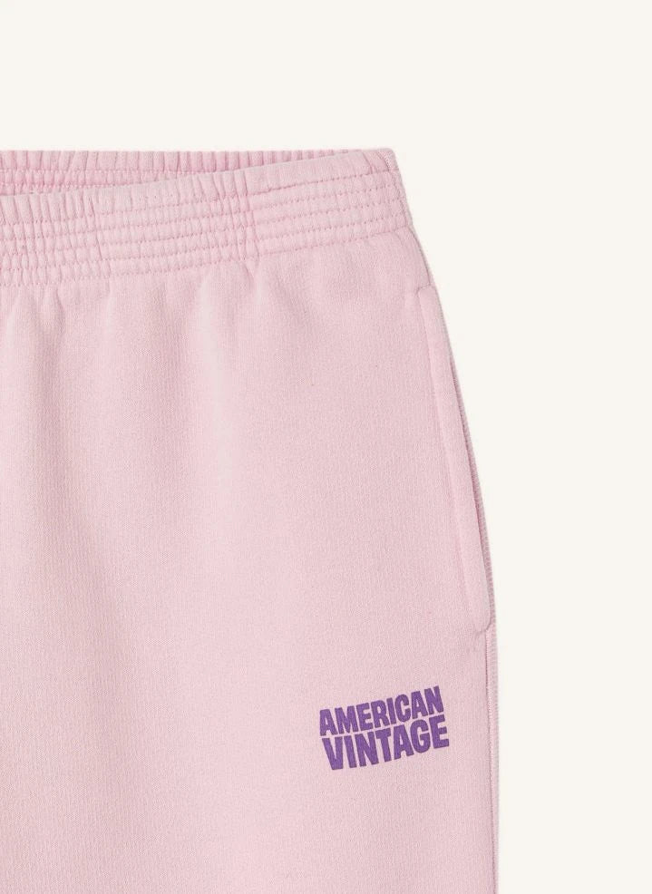 American Vintage - بنطلون جوجر قطن بلزي | وردي باهت